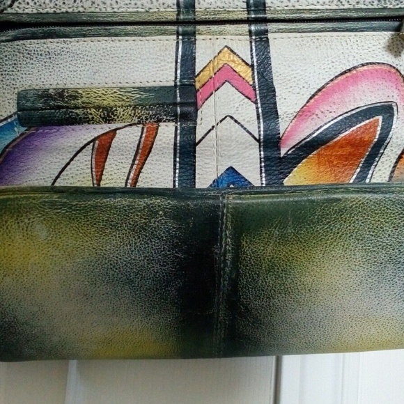 BIACCI purse handbag hand-painted multicoloured medium size - Picture 6 of 9